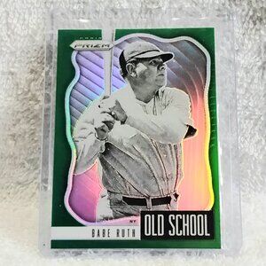3/$25 Mint 2021 Panini Prizm Babe Ruth Green Old School MLB Card OS-1!!